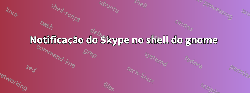 Notificação do Skype no shell do gnome