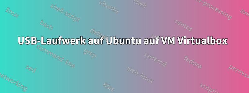 USB-Laufwerk auf Ubuntu auf VM Virtualbox 