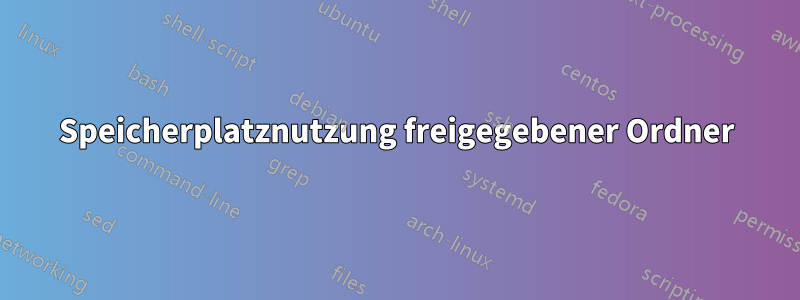 Speicherplatznutzung freigegebener Ordner