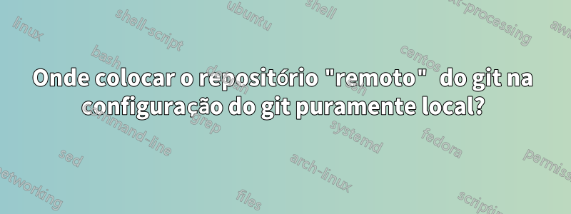 Onde colocar o repositório "remoto" do git na configuração do git puramente local?