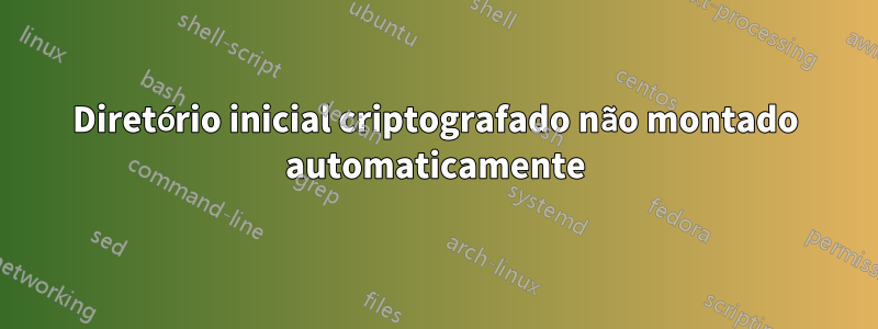 Diretório inicial criptografado não montado automaticamente