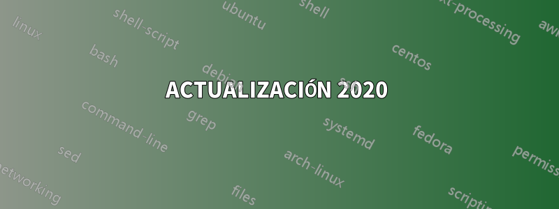 ACTUALIZACIÓN 2020