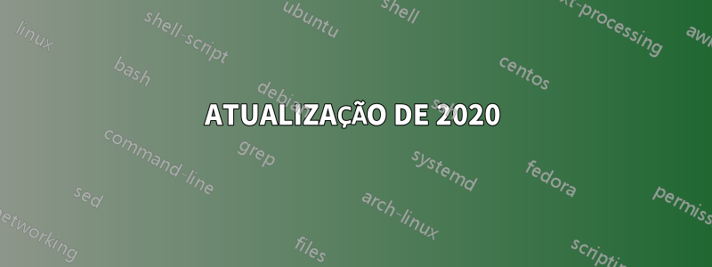 ATUALIZAÇÃO DE 2020