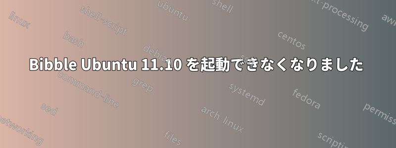 Bibble Ubuntu 11.10 を起動できなくなりました