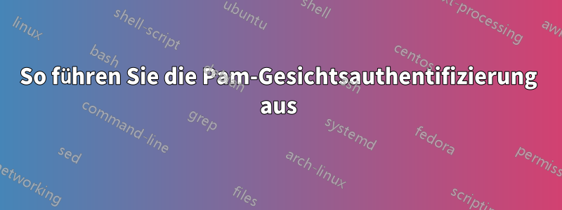 So führen Sie die Pam-Gesichtsauthentifizierung aus