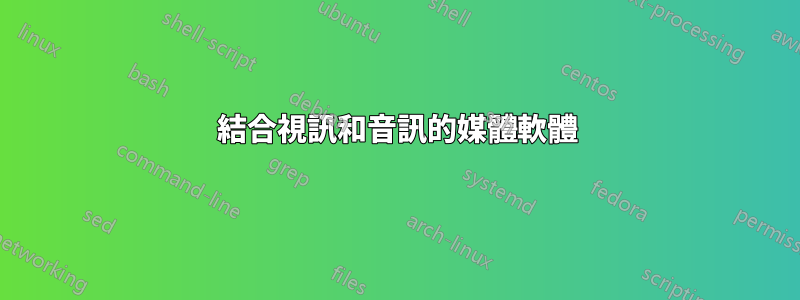 結合視訊和音訊的媒體軟體