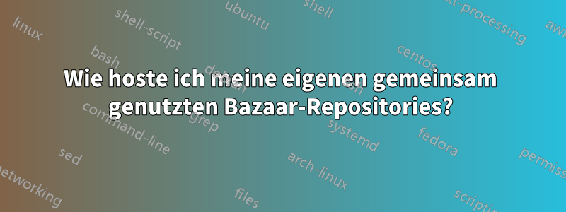 Wie hoste ich meine eigenen gemeinsam genutzten Bazaar-Repositories?