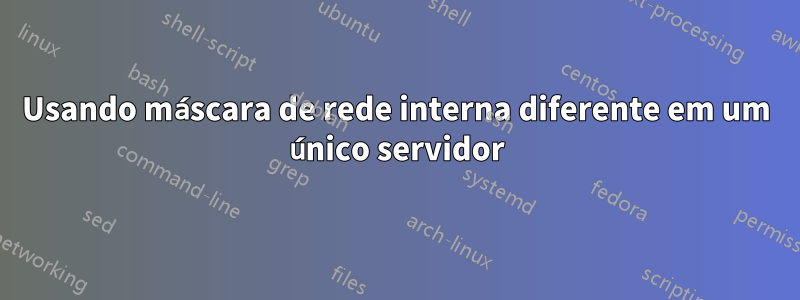 Usando máscara de rede interna diferente em um único servidor