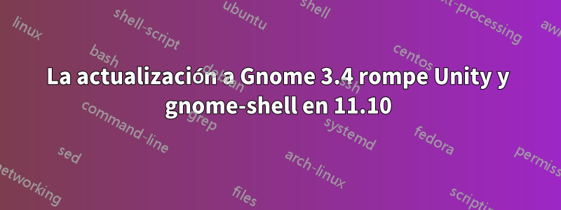 La actualización a Gnome 3.4 rompe Unity y gnome-shell en 11.10