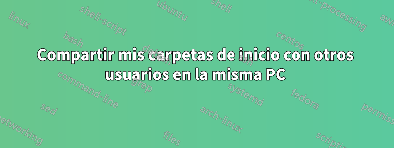 Compartir mis carpetas de inicio con otros usuarios en la misma PC