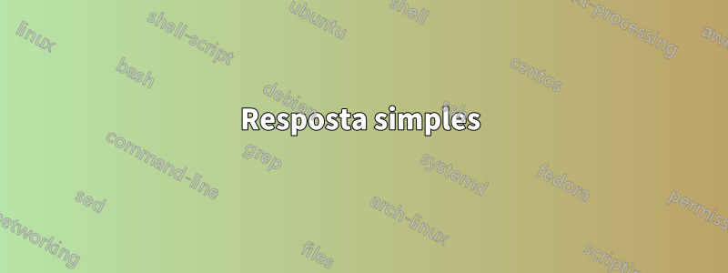 Resposta simples