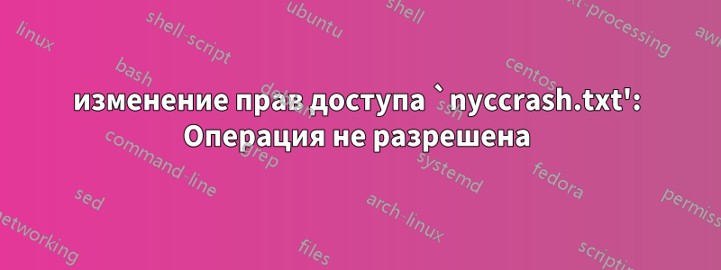 изменение прав доступа `nyccrash.txt': Операция не разрешена