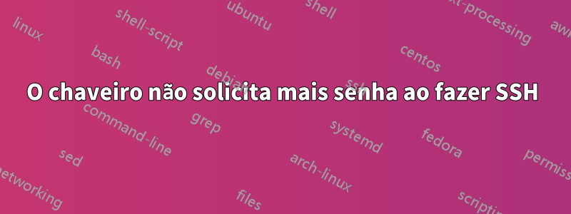 O chaveiro não solicita mais senha ao fazer SSH