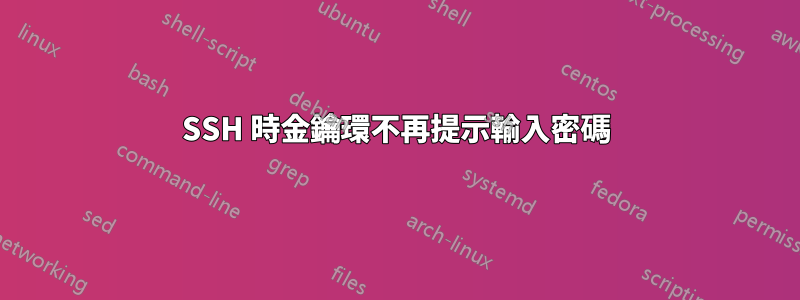 SSH 時金鑰環不再提示輸入密碼