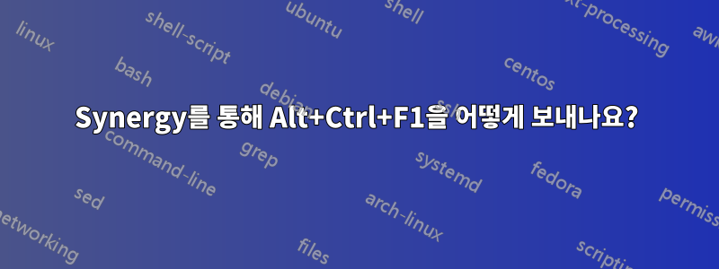 Synergy를 통해 Alt+Ctrl+F1을 어떻게 보내나요?