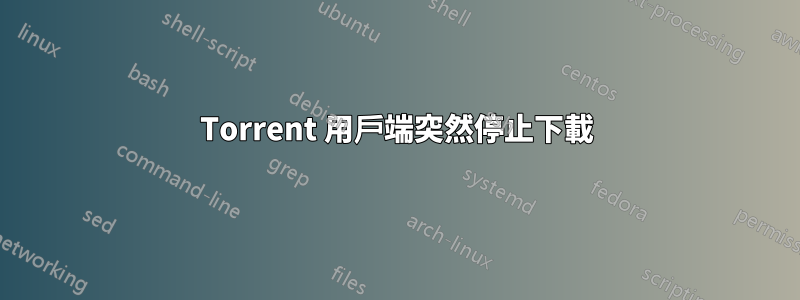 Torrent 用戶端突然停止下載