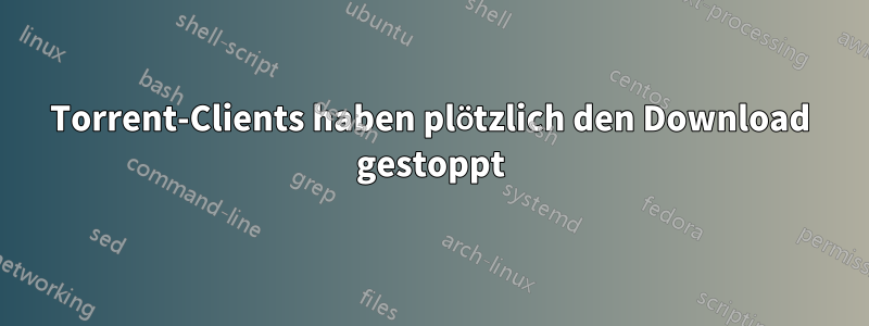 Torrent-Clients haben plötzlich den Download gestoppt