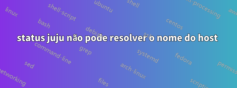 status juju não pode resolver o nome do host