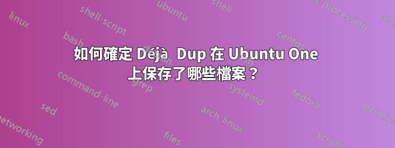 如何確定 Déjà Dup 在 Ubuntu One 上保存了哪些檔案？ 