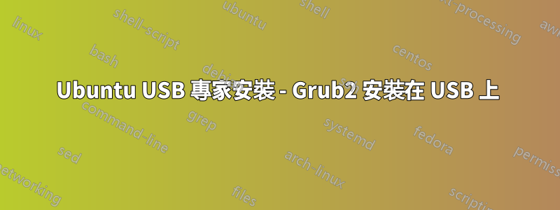 Ubuntu USB 專家安裝 - Grub2 安裝在 USB 上