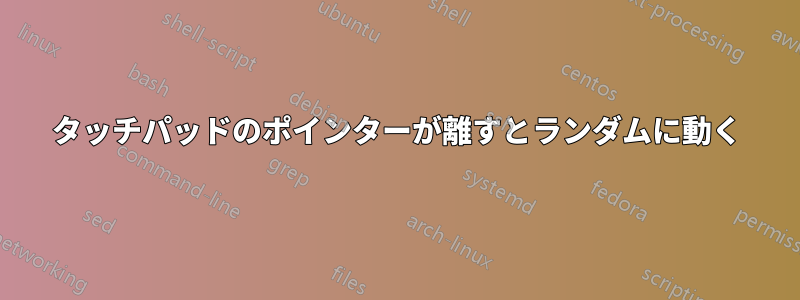 タッチパッドのポインターが離すとランダムに動く