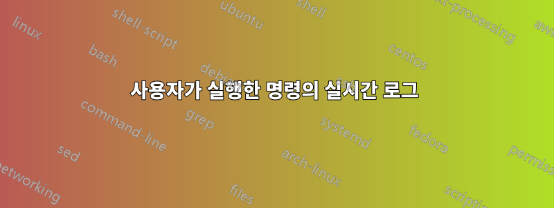 사용자가 실행한 명령의 실시간 로그