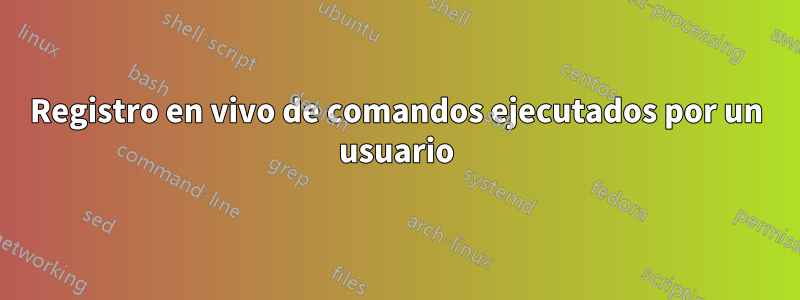 Registro en vivo de comandos ejecutados por un usuario