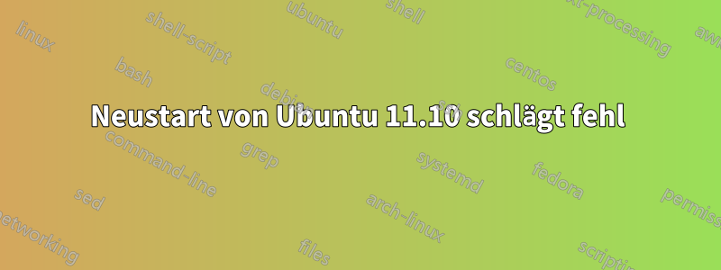 Neustart von Ubuntu 11.10 schlägt fehl