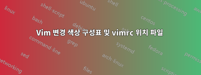 Vim 변경 색상 구성표 및 vimrc 위치 파일