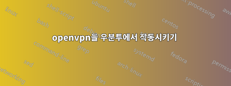 openvpn을 우분투에서 작동시키기