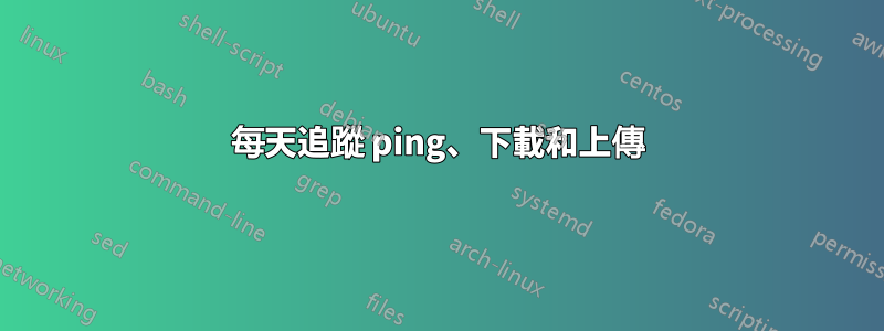 每天追蹤 ping、下載和上傳