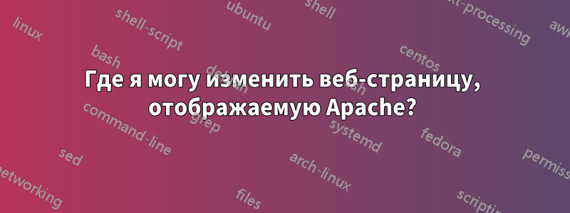 Где я могу изменить веб-страницу, отображаемую Apache?