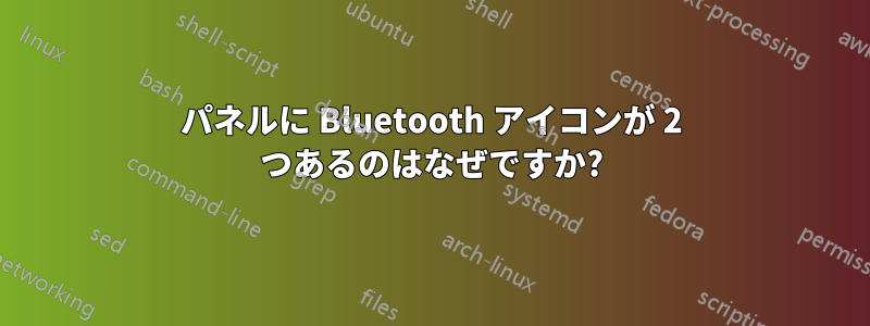 パネルに Bluetooth アイコンが 2 つあるのはなぜですか?