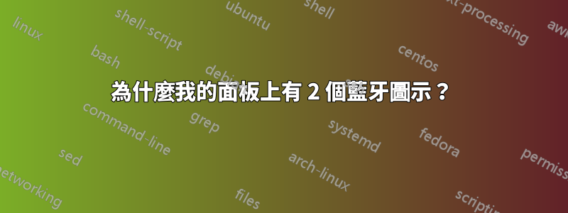 為什麼我的面板上有 2 個藍牙圖示？