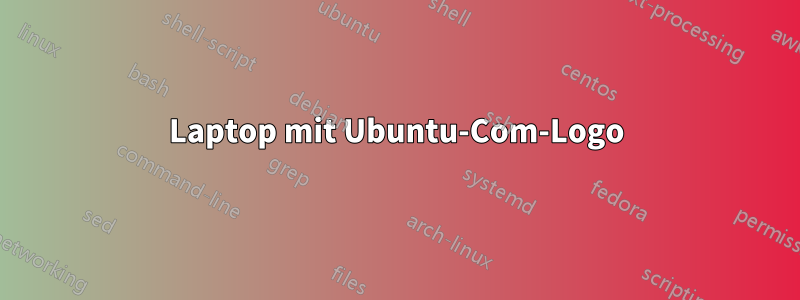 Laptop mit Ubuntu-Com-Logo