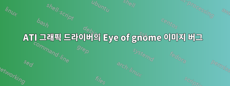 ATI 그래픽 드라이버의 Eye of gnome 이미지 버그 