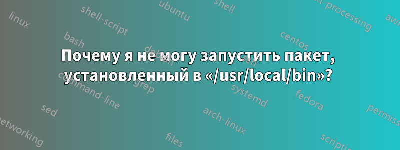 Почему я не могу запустить пакет, установленный в «/usr/local/bin»?