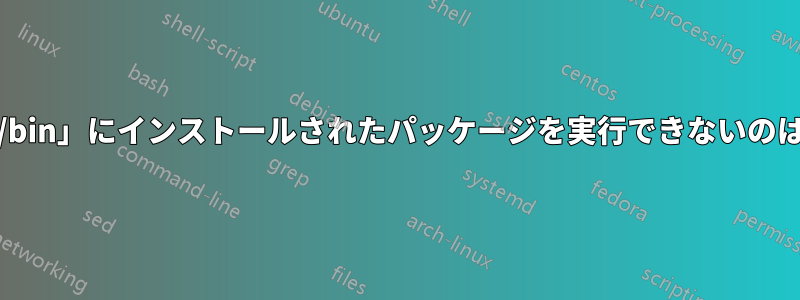 「/usr/local/bin」にインストールされたパッケージを実行できないのはなぜですか?