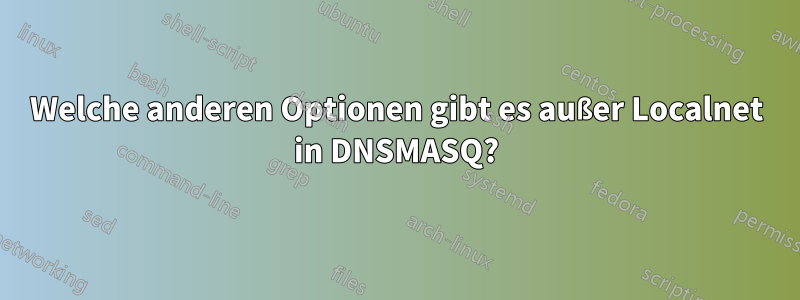 Welche anderen Optionen gibt es außer Localnet in DNSMASQ?