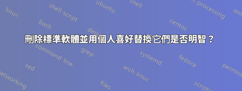 刪除標準軟體並用個人喜好替換它們是否明智？