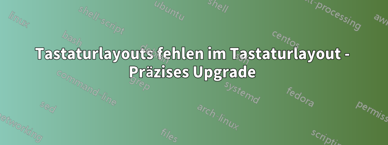 Tastaturlayouts fehlen im Tastaturlayout - Präzises Upgrade