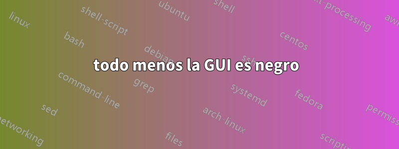 todo menos la GUI es negro 