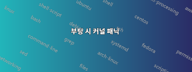 부팅 시 커널 패닉