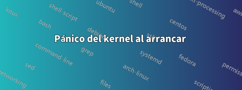 Pánico del kernel al arrancar