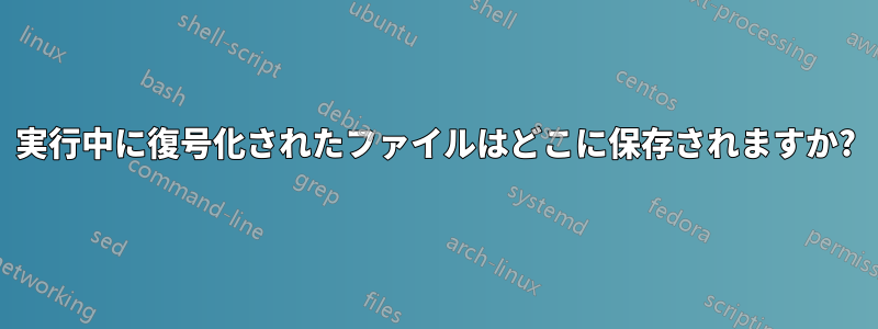 実行中に復号化されたファイルはどこに保存されますか?