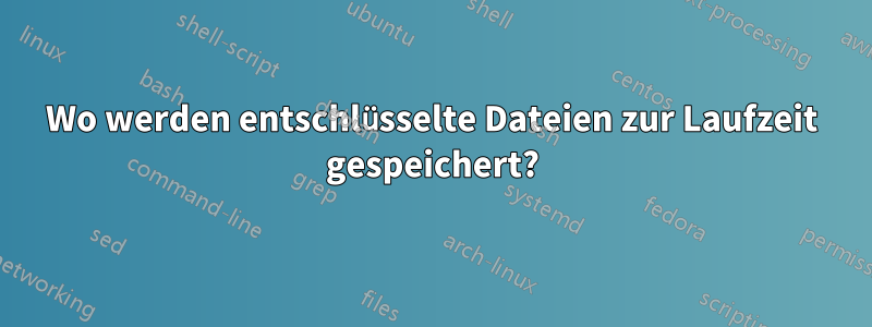 Wo werden entschlüsselte Dateien zur Laufzeit gespeichert?