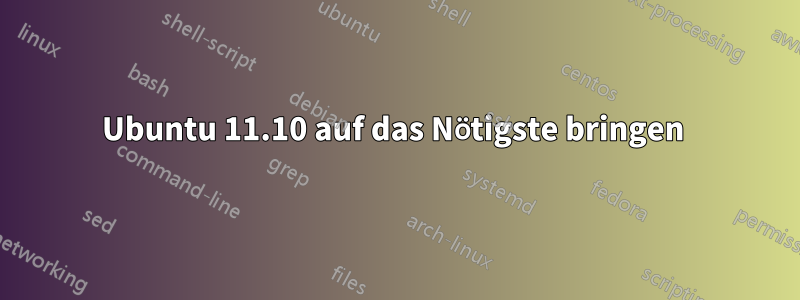 Ubuntu 11.10 auf das Nötigste bringen 