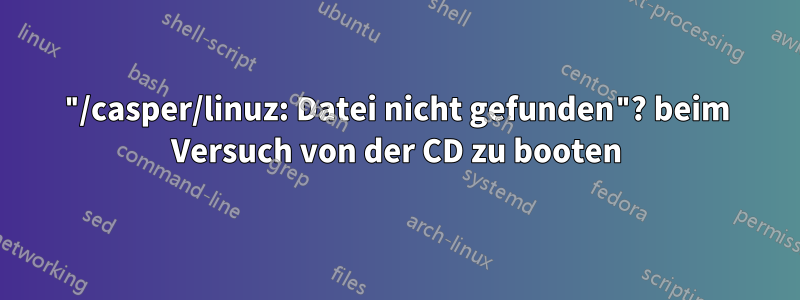 "/casper/linuz: Datei nicht gefunden"? beim Versuch von der CD zu booten