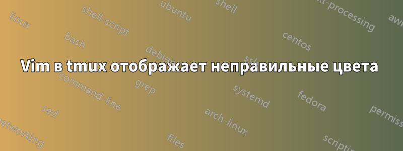 Vim в tmux отображает неправильные цвета