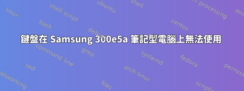 鍵盤在 Samsung 300e5a 筆記型電腦上無法使用